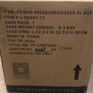 Power pressure cooker xl 6 quart never been used